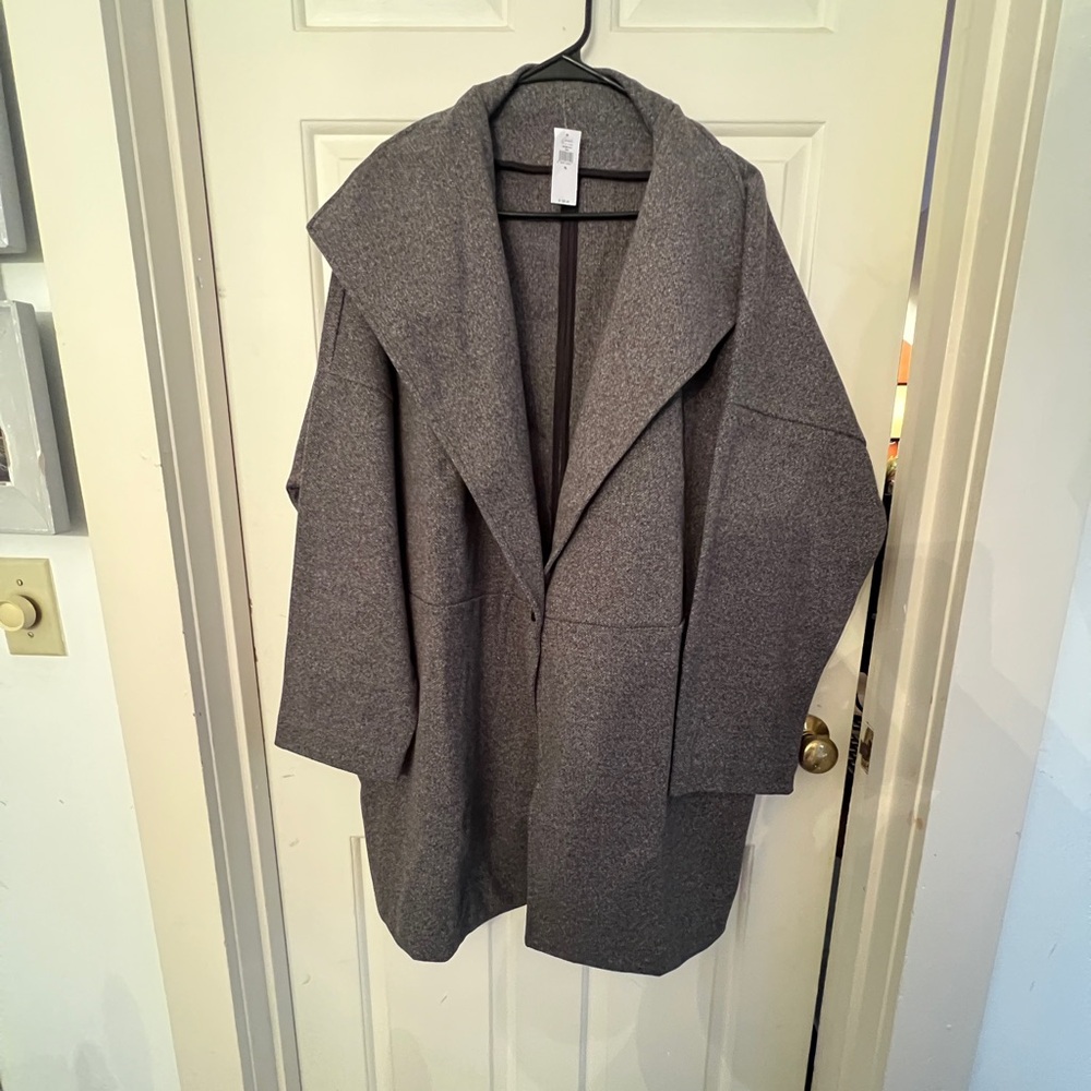 Gray Oversized Women's Coat